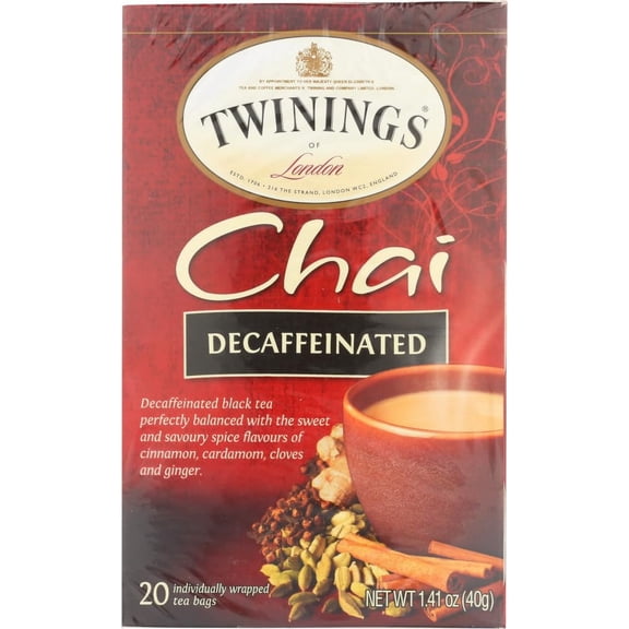 Twining Tea Decaf Chai Tea 20 Bag - Pack Of 6