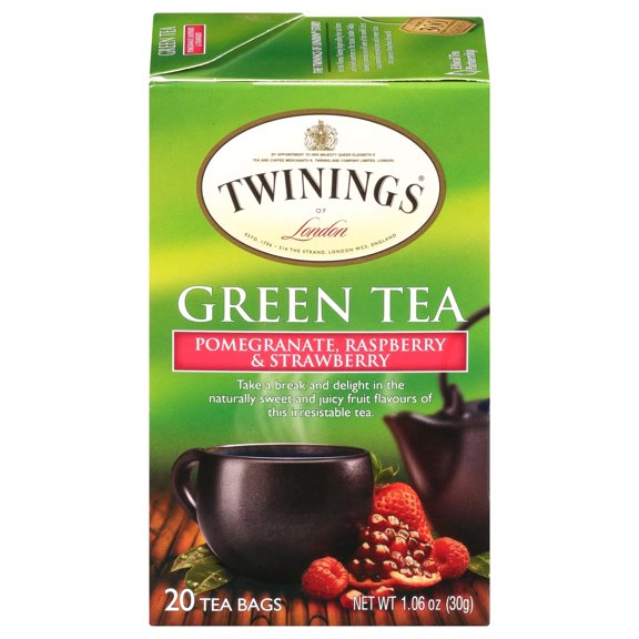 Twining Tea Green Pomegranate Raspberry Tea 20 Bag - Pack Of 6