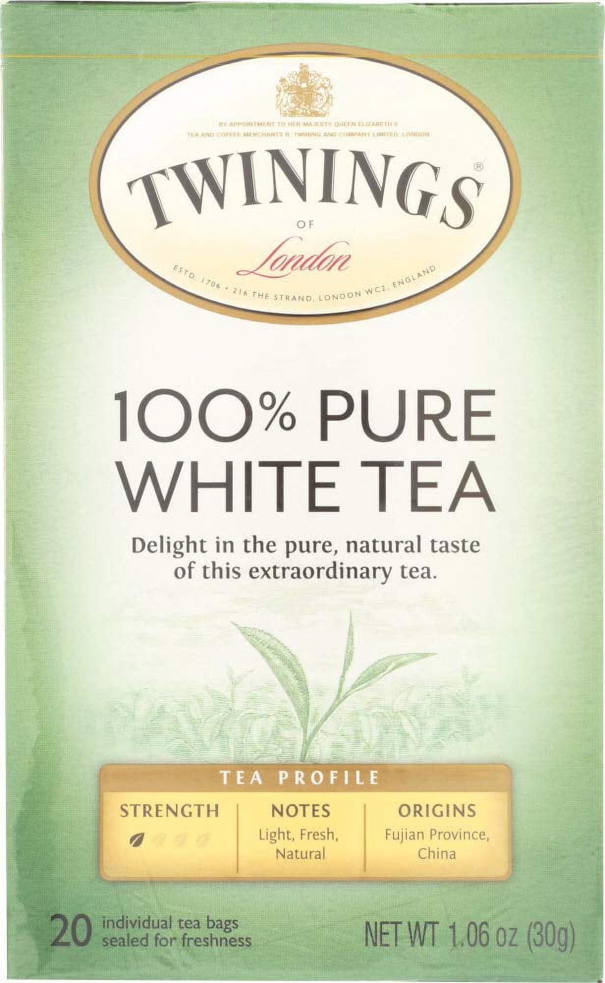 Twinings 100 Pure White Tea 20 Tea Bags Pack of 3