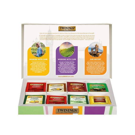 Twinings Black, Herbal, Green and Chai Classics Collection Gift Box Tea Bags (48 Count)