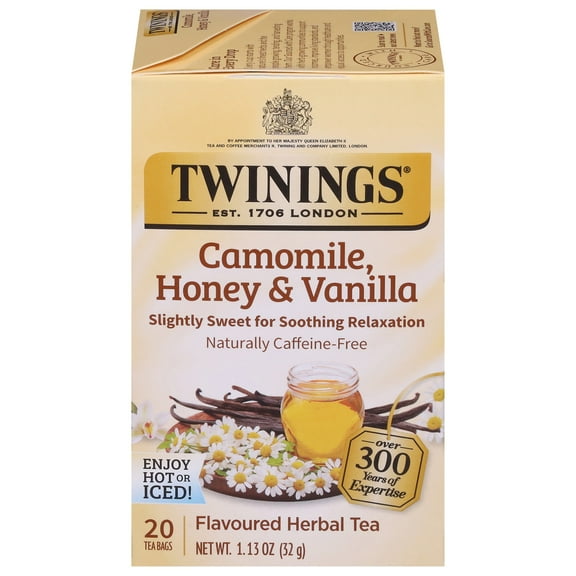 Twinings Camomile, Honey & Vanilla Herbal Tea Bags, Caffeine Free, 20 Count Box