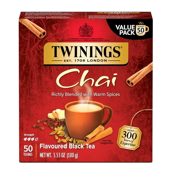 Twinings Chai Black Tea Bags 50/Box (F17583)