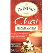 Twinings Chai French Vanilla Black Tea Bags, 20 Count Box