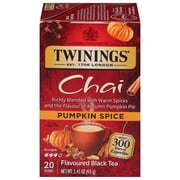 Twinings Pumpkin Spice Chai Black Tea Bags (20 Count)