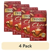 (4 pack) Twinings Chai Spiced Black Tea Bags, 20 Count Box