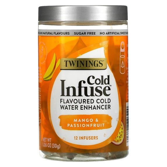 Twinings Cold Infuse Flavored SE33 Water Enhancer Mango and Passionfruit 12 Count