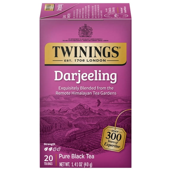 Twinings Darjeeling Tea, Tea Bags, 20 Count (Pack of 2)