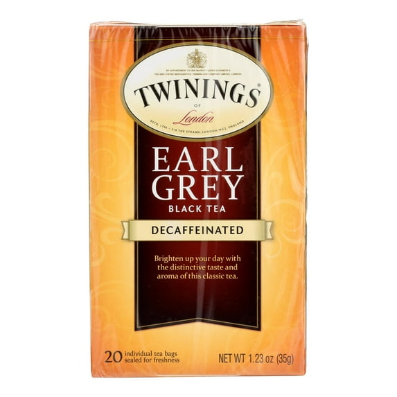 Twinings Decaf Earl Grey Black Tea Bags, 120 Ct (6 Boxes of 20)