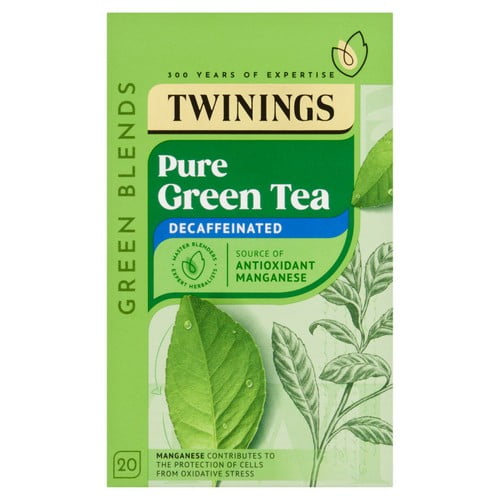 Twinings Decaffeinated Green Tea 20's, British Import (Pack of 3)
