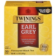 Twinings Earl Grey Black Tea Bags with Citrus & Bergamot, Naturally Caffeinated, 50 Count