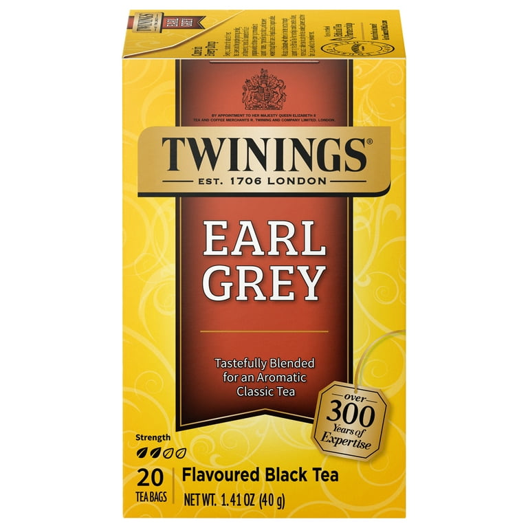 Twinings Earl Grey Citrus and Bergamot Black Tea Bags, 20 Count Box 