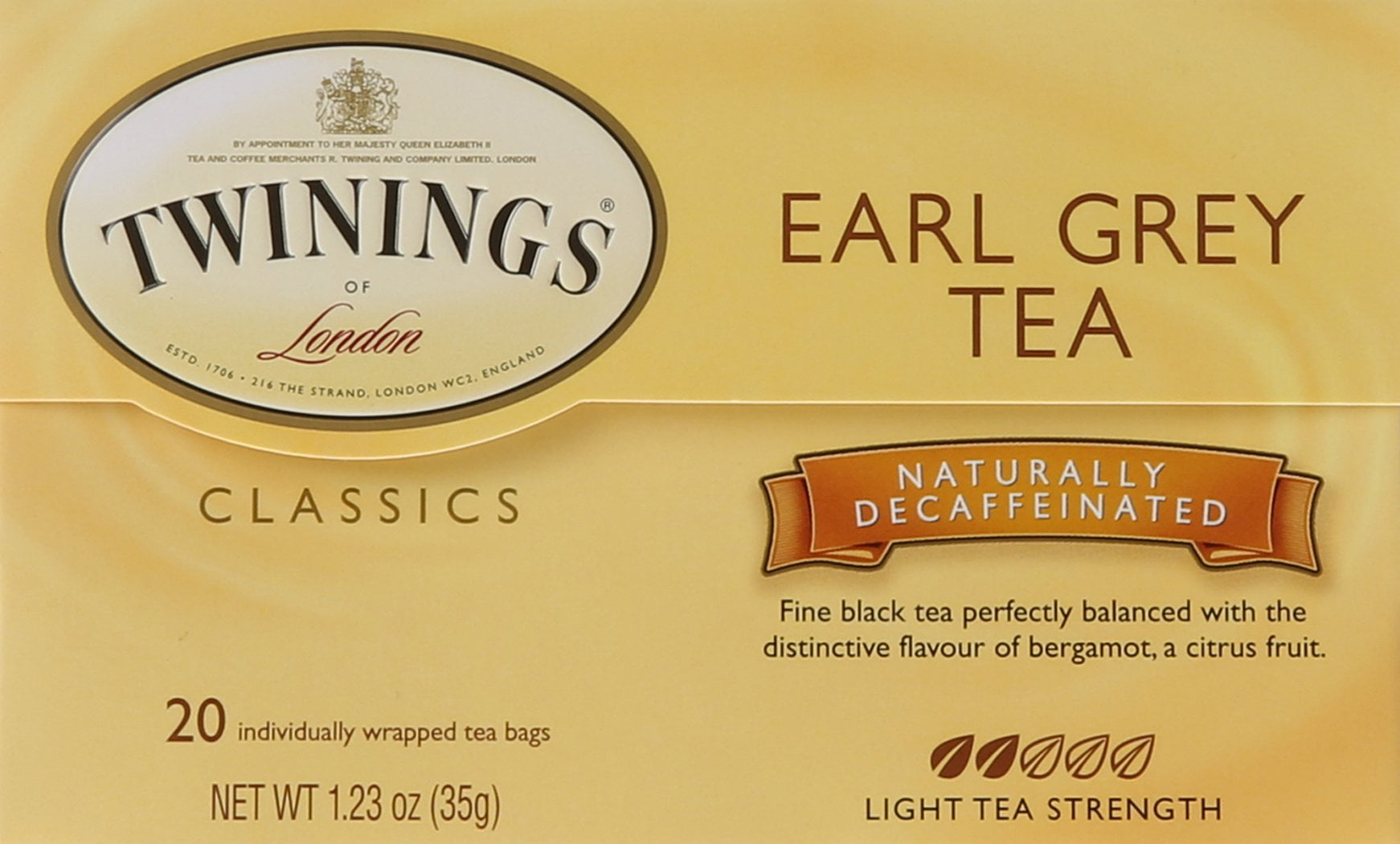 Twinings Earl Grey Decaf CM31 Black Tea Refreshing Earl Grey