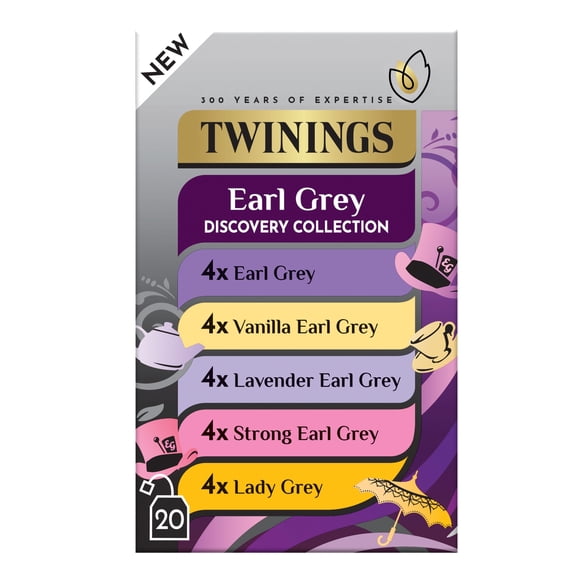 Twinings Earl Grey Discovery Collection 20 Tea Bags 40g, Imported from Britain
