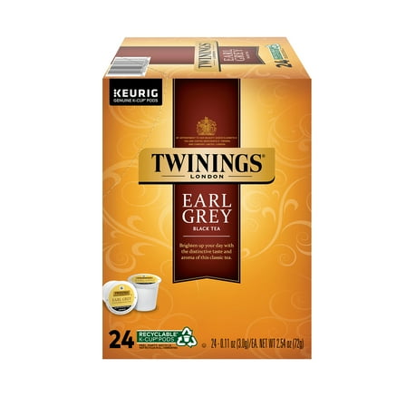 Twinings Earl Grey K-Cup® Pods for Keurig, Citrus and Bergamot Black Tea, 24 Count
