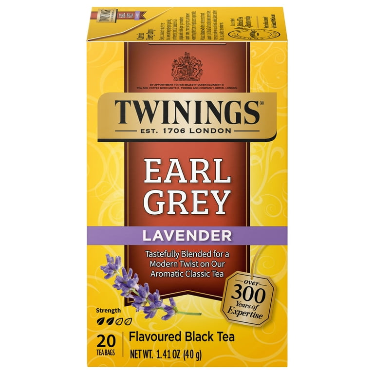 Twinings Earl Grey Black Tea with Lavender, 20 Count Box - Walmart.com