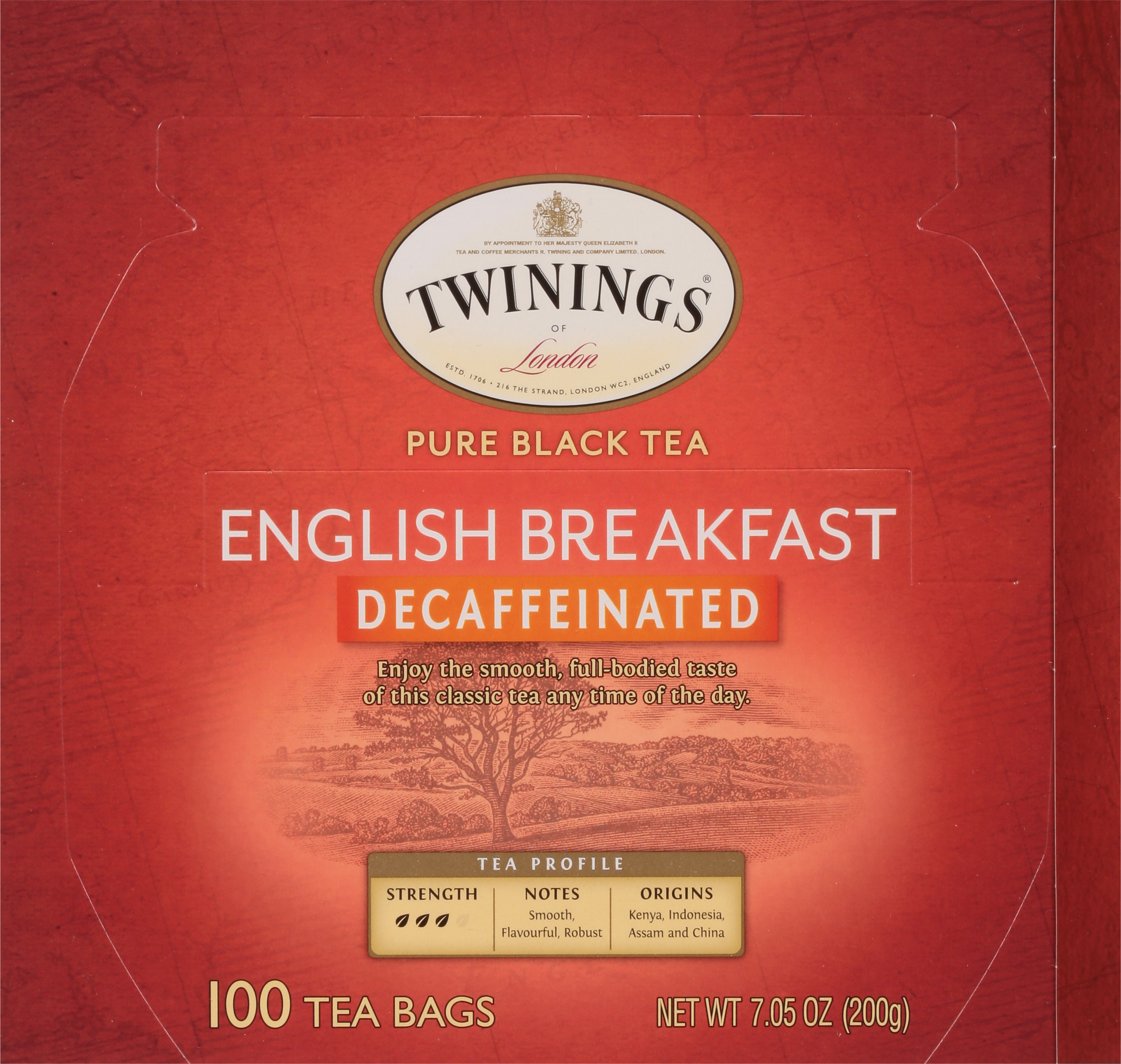 Twinings English Breakfast Decaffeinated Pure Black Tea Bags, 100 Count