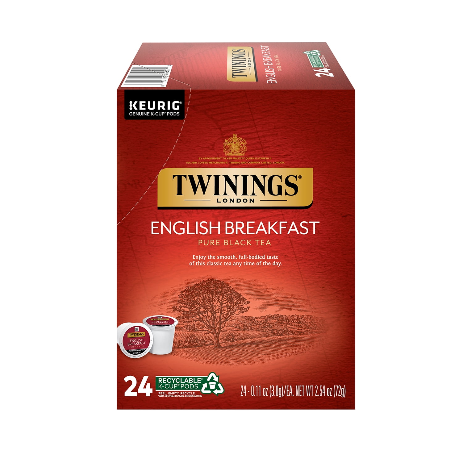Twinings English Breakfast Decaffeinated K-Cup® Pods for Keurig, Pure Black  Tea, 24 Count