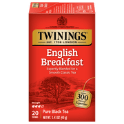 Twinings English Breakfast Black Tea Bags, Naturally Caffeinated, Full-Bodied, 20 Count