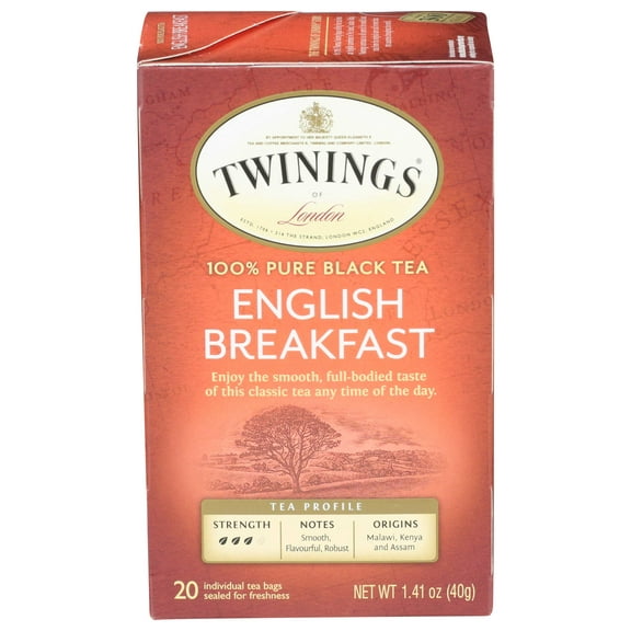Twinings English Breakfast Tea, 20 Per Pack -- 6 Packs Per Case.