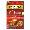 thumbnail image 1 of Twinings, Flavored Black Tea, Chai, Ultra Spice , 20 Tea Bags, 1.41 oz (40 g) Pack of 4, 1 of 2