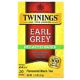 Twinings, Flavored Black Tea, Earl Grey, Decaffeinated, 20 Tea Bags, 1.