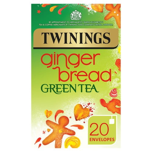 Twinings Ginger Bread Green Tea 20's, British Import (Pack of 3)