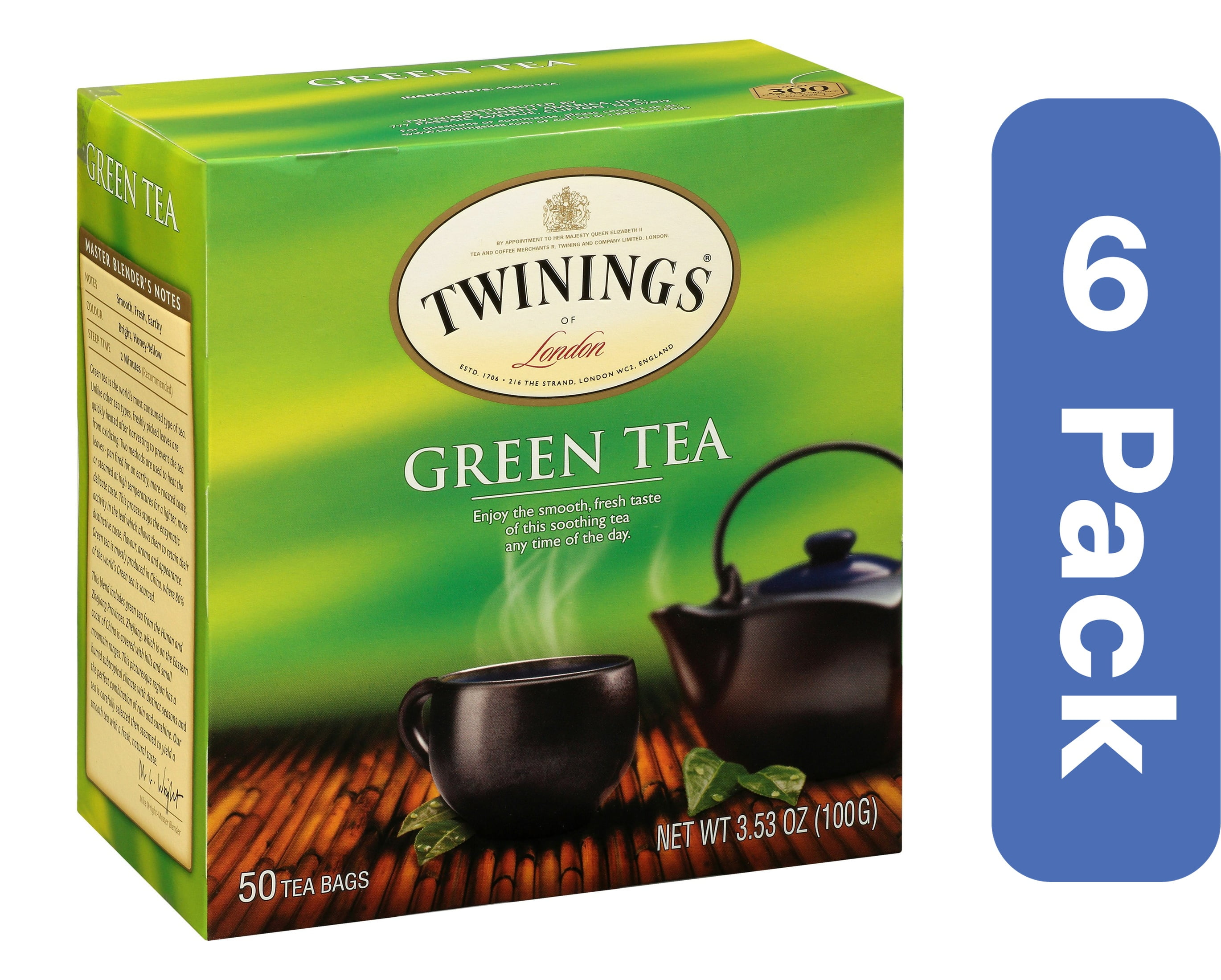 Twinings Green Tea 50 Bags (Pack Of 6)