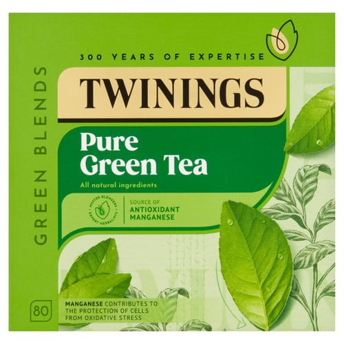 Twinings Green Tea 80's, British Import (Pack of 2)