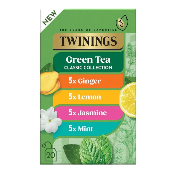 Twinings Green Tea Classic Collection 20 Tea Bags 42.5g, Imported from Britain