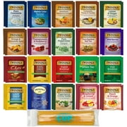 Twinings Herbal & Decaf Tea Sampler, Herbal, Black, Green Teas (40 Count) with By The Cup Honey Sticks