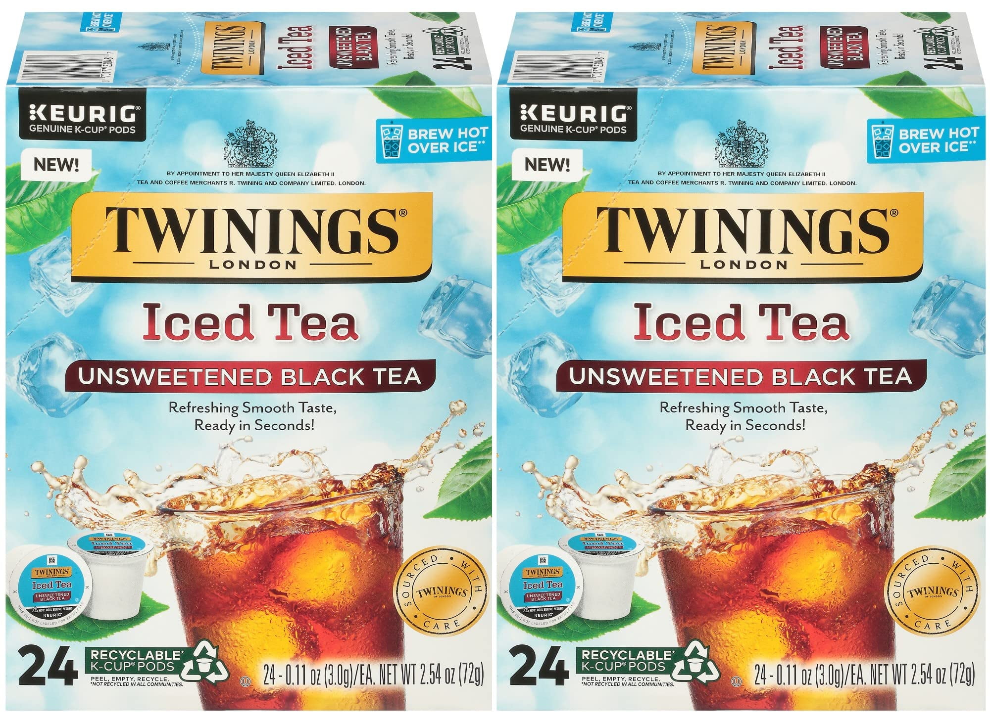 Twinings Iced Tea Unsweetened Black Tea KCup Pods For Keurig