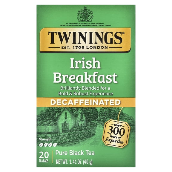 Twinings Decaffeinated Irish Breakfast Black Tea Bags (20 Count)