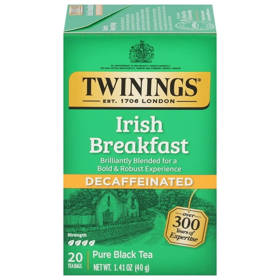 Twinings Decaffeinated Irish Breakfast Black Tea Bags (20 Count)