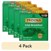 (4 pack) Twinings Irish Breakfast Robust Black Tea Bags, 50 Count Box