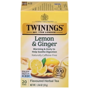 Twinings of London Lemon & Ginger Herbal Tea Bags , 20 Ct., 1.41 oz.