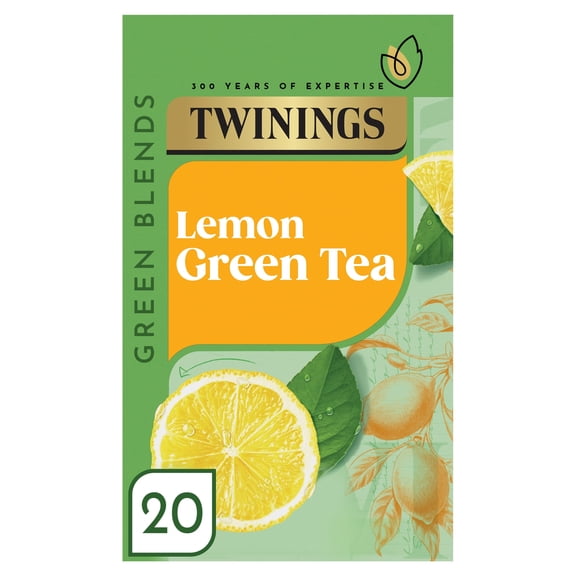 Twinings Lemon Green Tea 20 Pack 40g, Imported from Britain