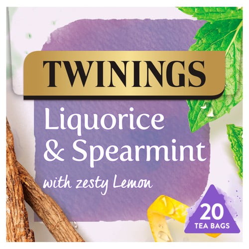Twinings Liquorice & Spearmint Herbal Tea 20's, British Import (Pack of 3)