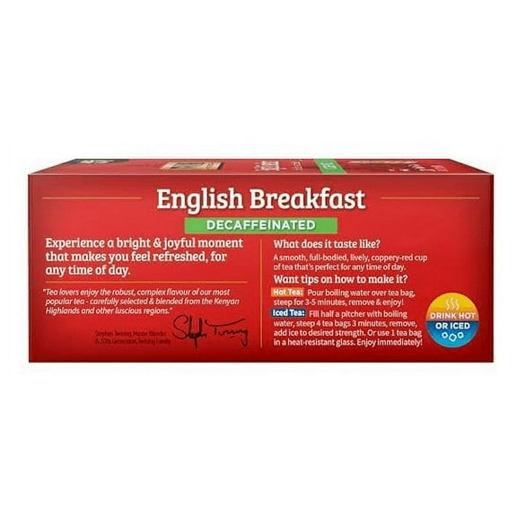 Twinings Of London Decaffeinated English Breakfast Tea, 20 Count (Pack Of 6)
