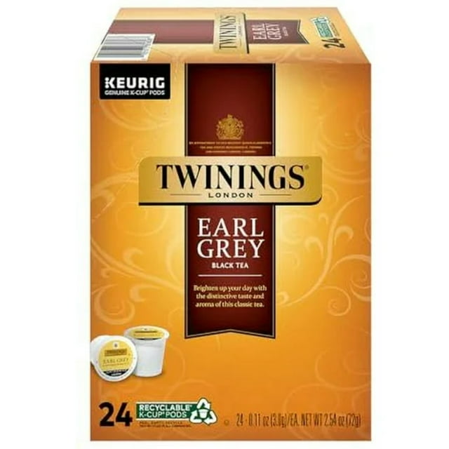 Twinings Of London Earl Grey Tea KCups Pods For Keurig, 24 Count