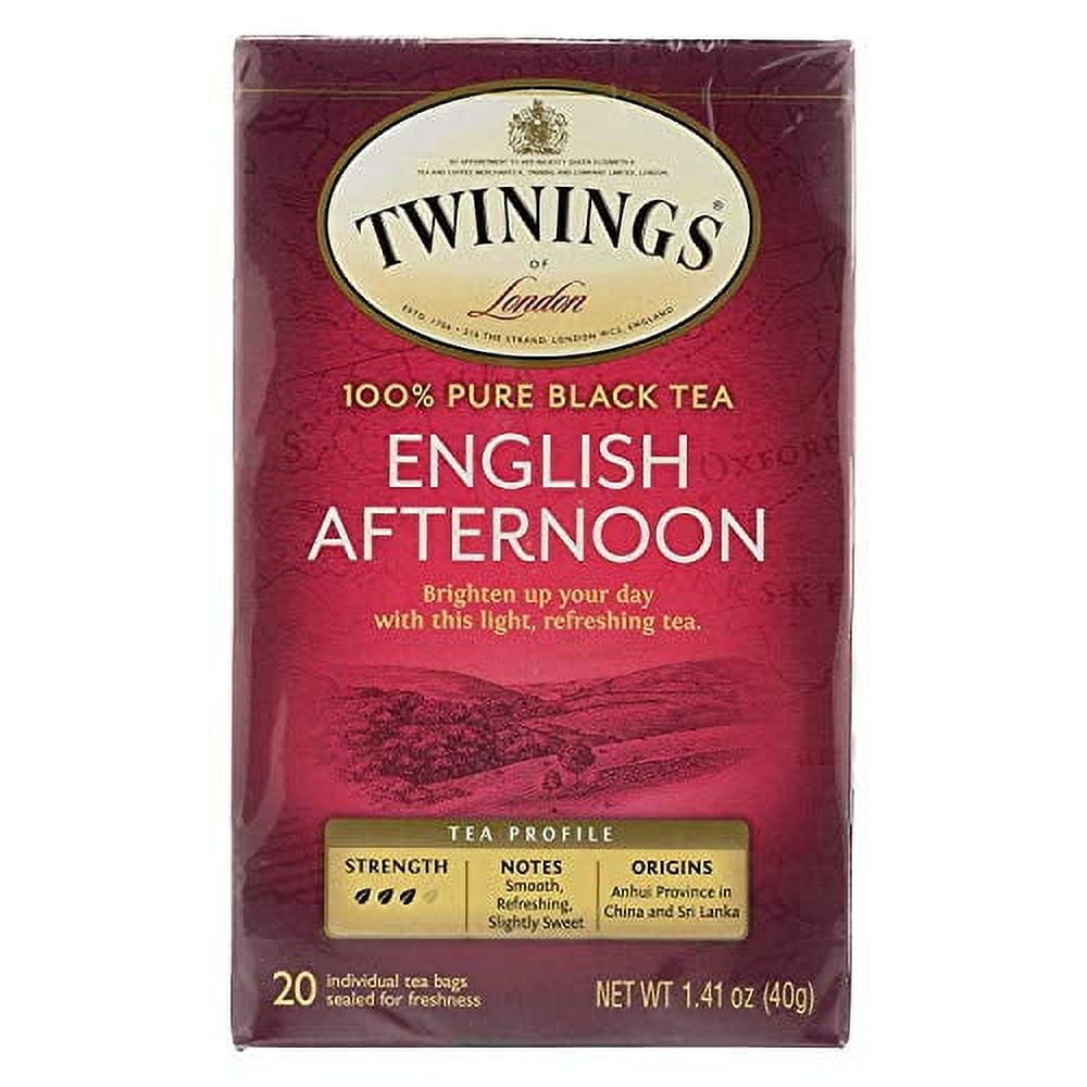 Twinings Of London English Afternoon Black Tea Bags, 20 Count (Pack Of 6)