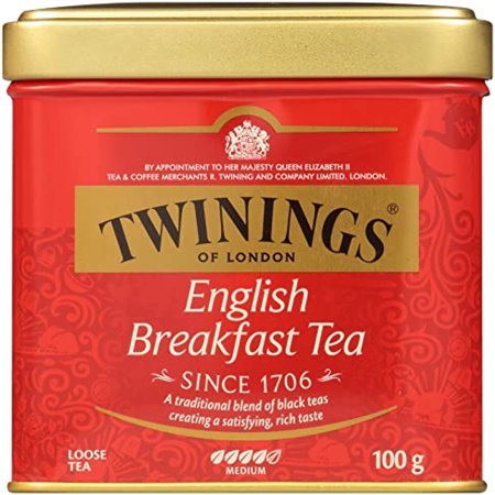 Twinings Of London English Breakfast Loose Tea Tins, 3.5 Ounce (Pack Of 6)