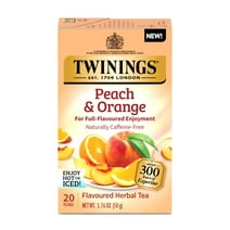 Twinings Peach & Orange Herbal Tea Bag, 20 Count Box