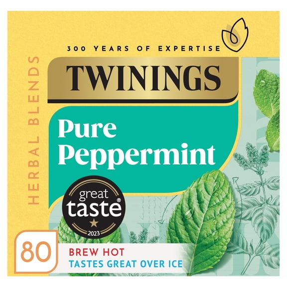 Twinings Peppermint 80 Tea Bags 160G, Imported from Britain