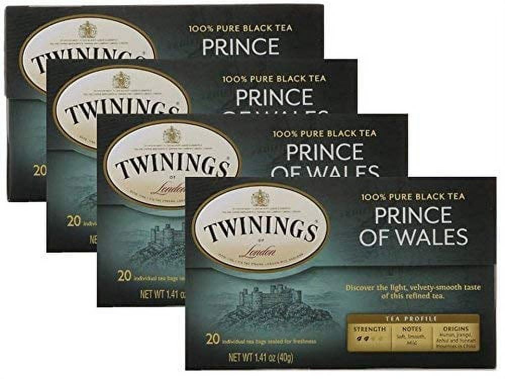 Twinings Prince of Wales Tea A Light & Velvety Smooth Caffeinated Black Tea, Individually