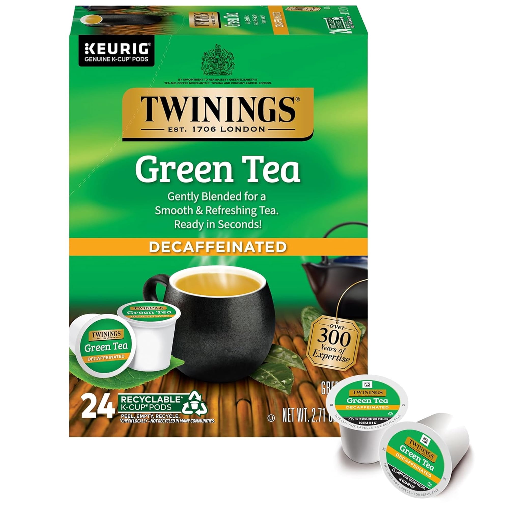 Twinings, Green Decaffeinated Tea K-Cup¬Æ Pods, 24 count - Walmart.com