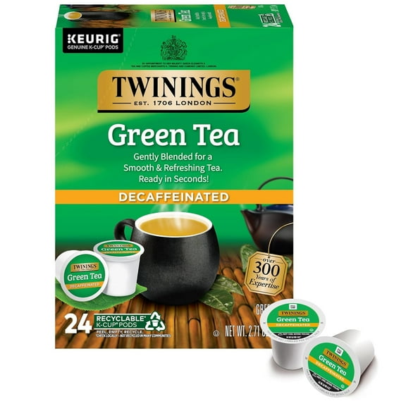 Twinings Pure Green Decaffeinated Tea K-Cup® Pods for Keurig, 24 Count