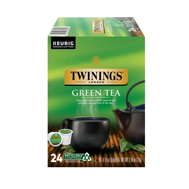(4 pack) Twinings Pure Green Tea KCup® Pods for Keurig, 24 Count