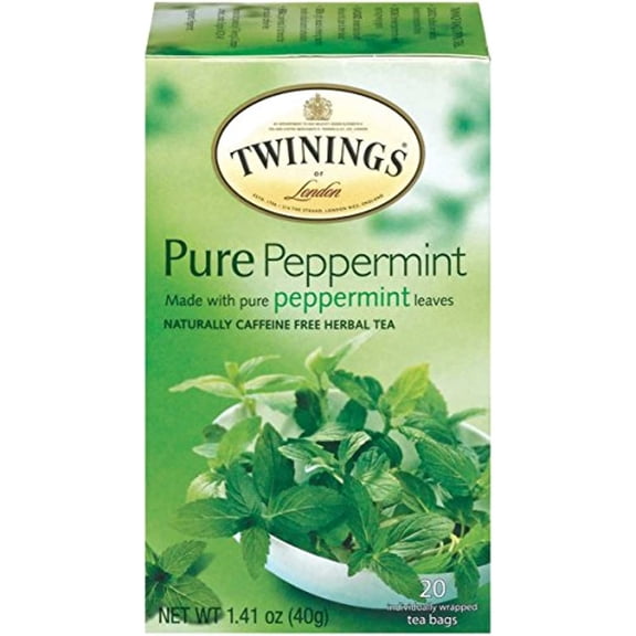 Twinings Pure Peppermint Herbal Tea, 1.41 Ounce Box