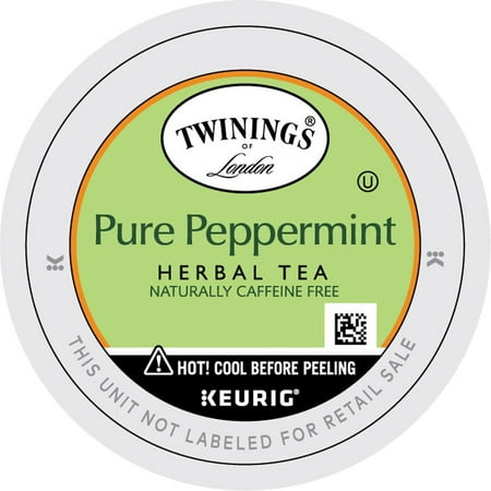 Twinings Pure Peppermint Herbal Tea K-Cup - 0.1 oz - 24 / Box | Bundle of 5 Boxes