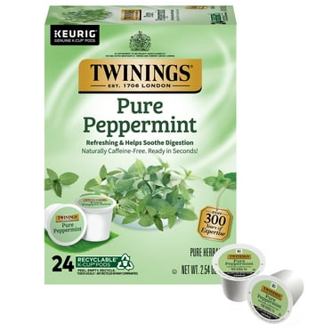 Twinings Pure Peppermint K-Cup® Pods for Keurig, Caffeine Free Herbal Tea, 24 Count